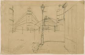 Gustave Caillebotte, Study Drawing for paris Street, Rainy Day, about 1877